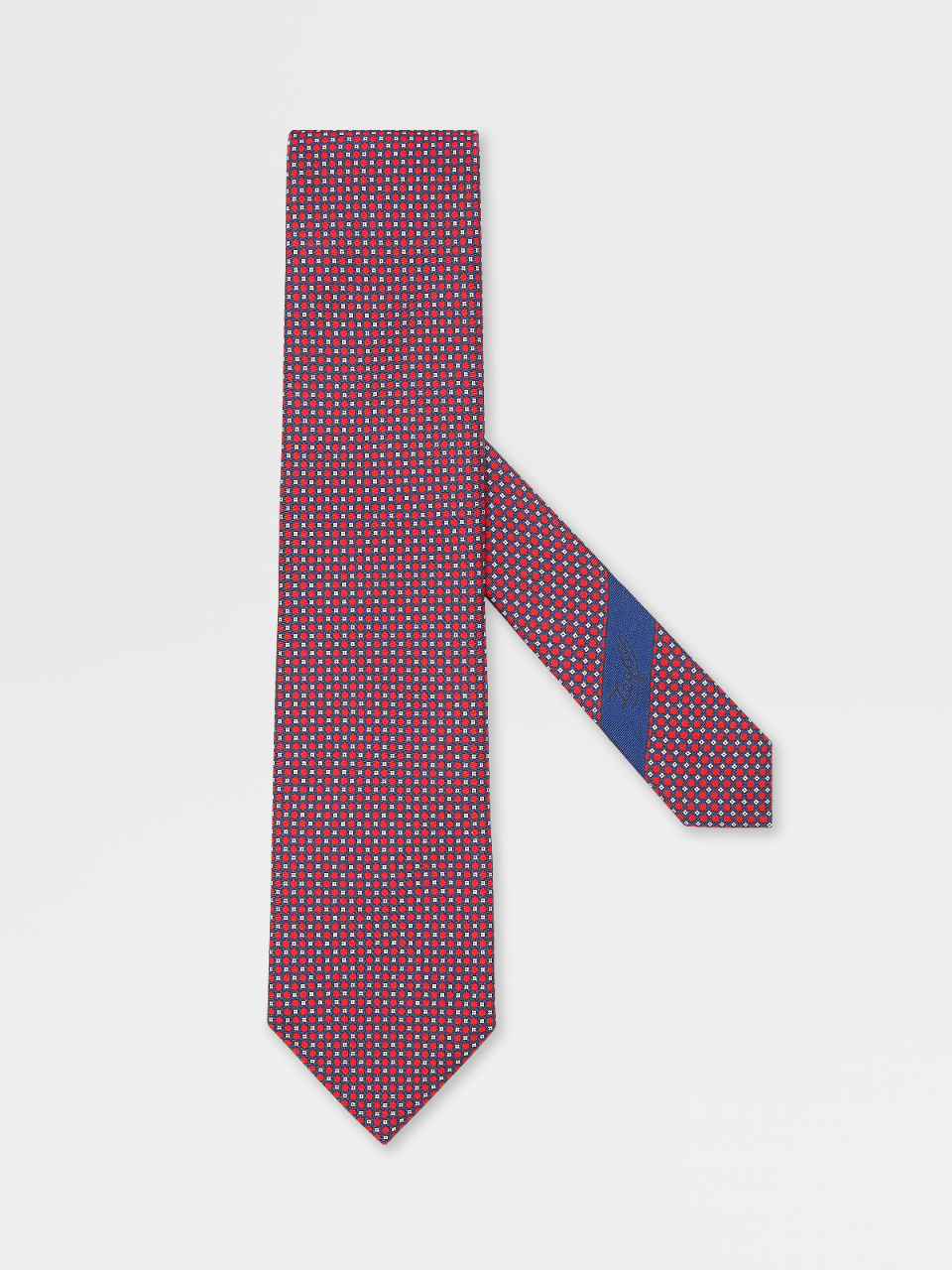 Printed Red Silk Tie